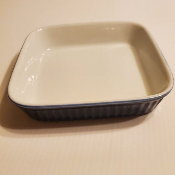 Dansk International Design Portugal Ceramic Square Plate Bowl 7.5”x7.25” Blue - Picture 1 of 9